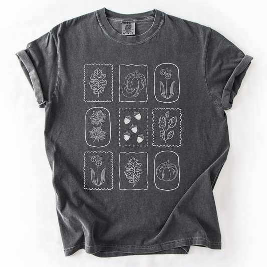 Autumn Flowers, Minimalist, Gorgeous, Fall, Pumpkin, Comfort Colors T-Shirt