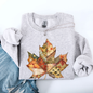 Autumn Leaf, Faux Quilt Leaves, Fall, Thanksgiving Sweatshirt