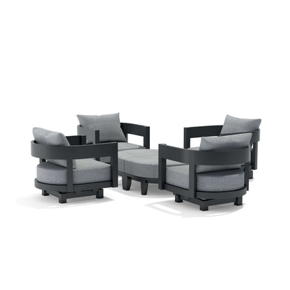 Set-174-Al 6-Pc Coronado Aluminum Deep Seating Set
