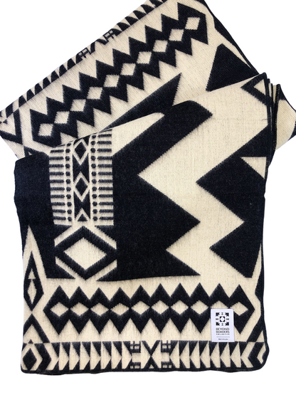 Awa Blanket - Natural / Black | Kitchen + Metal