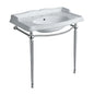Britannia Large Rectangular Sink Console with Front Towel Bar and Faucet Hole Drill