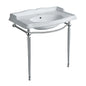 Britannia Large Rectangular Sink Console with Front Towel Bar and Faucet Hole Drill