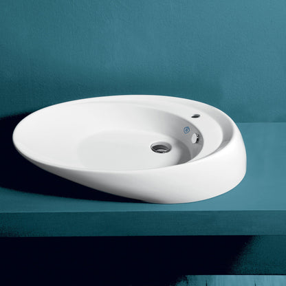 Britannia Oval Above Mount Basin with Single Faucet Hole Drill