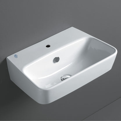 Britannia Rectangular Wall Mount Basin with Single Hole Drill