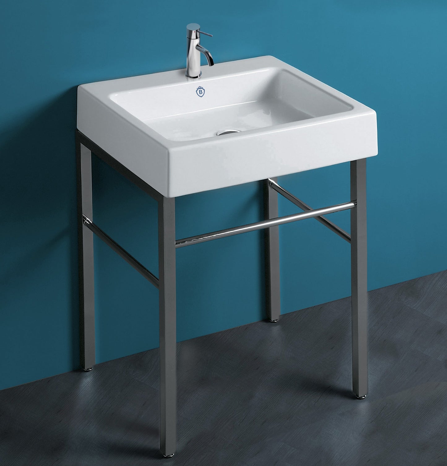 Britannia Rectangular Sink Console with Front towel Bar