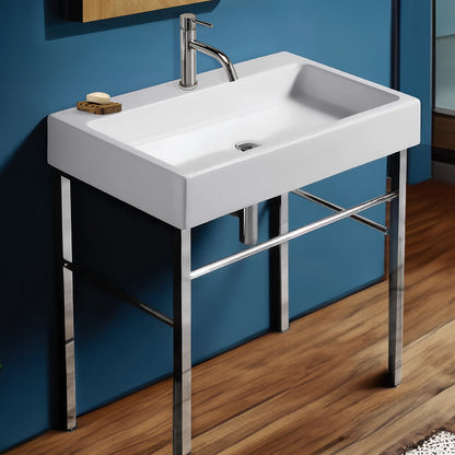 Britannia Large Rectangular Sink Console with Front towel Bar
