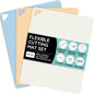 Flexible Cutting Mats Set of 3, BG/YLW/BL