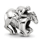 Sterling Silver Race Horse Bead Charm