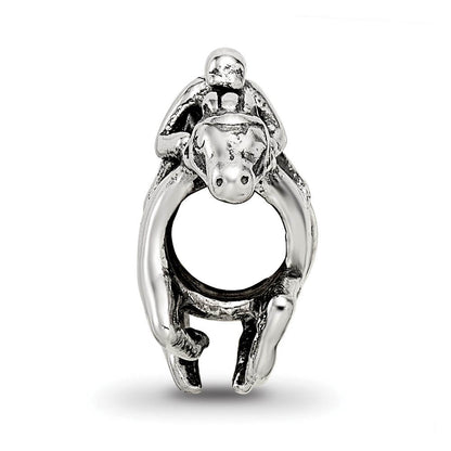 Sterling Silver Race Horse Bead Charm