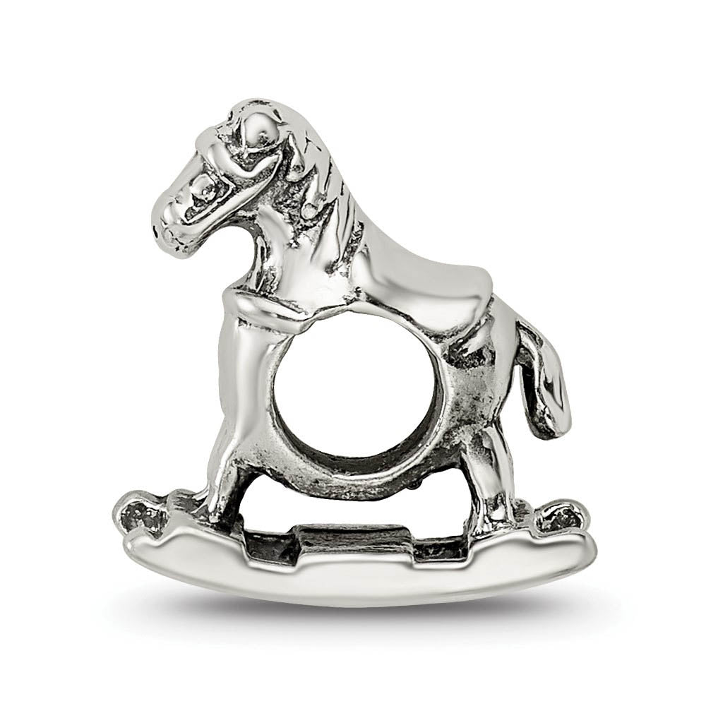 Sterling Silver Rocking Horse Bead Charm