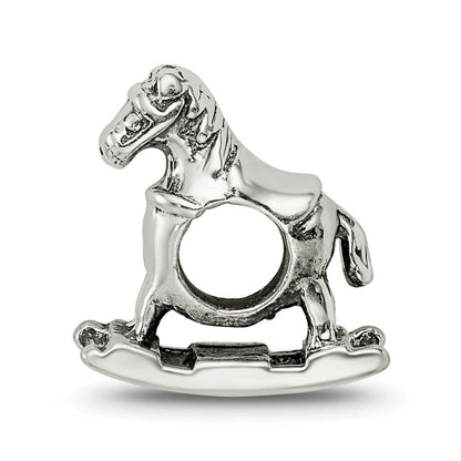 Sterling Silver Rocking Horse Bead Charm