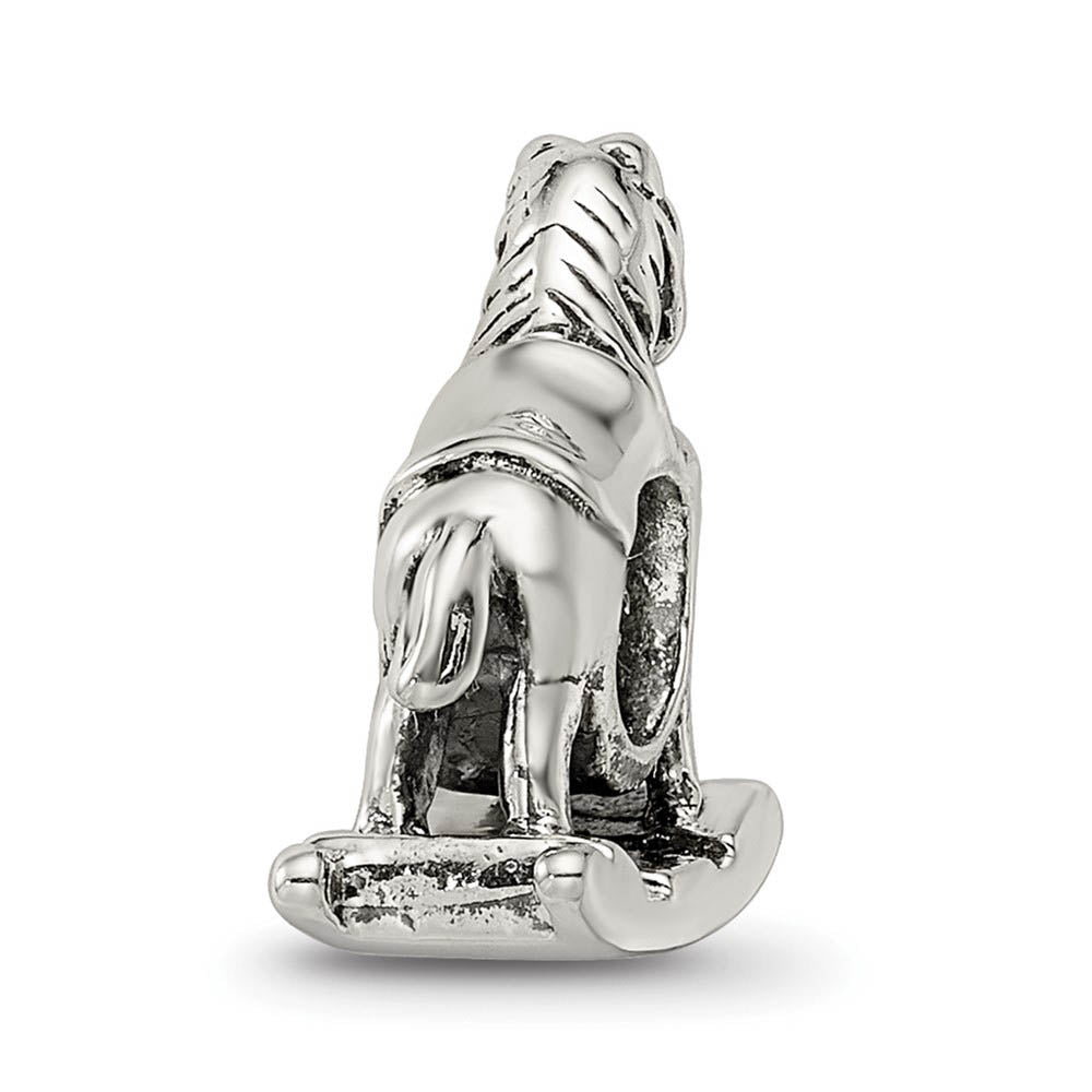 Sterling Silver Rocking Horse Bead Charm