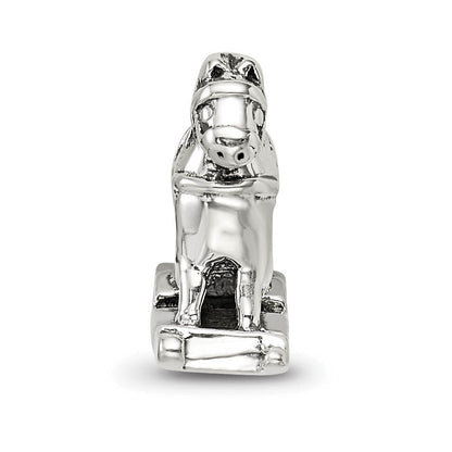 Sterling Silver Rocking Horse Bead Charm