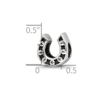 Sterling Silver Horseshoe Bead Charm