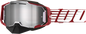 100% Armega Snow Goggles - Oversized Red - Silver Mirror 50008-00006