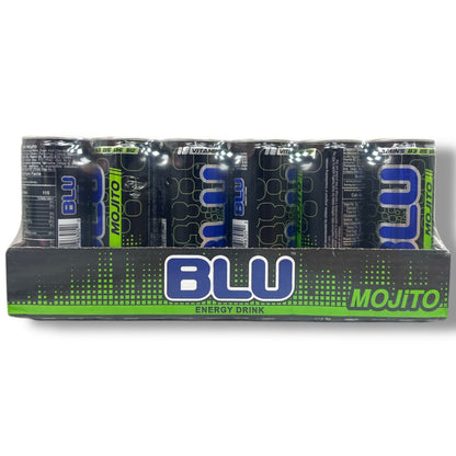Blu Mojito Palestinian Energy Drink 24 Pack - Refreshing Flavors for Energy Boost
