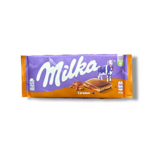 Milka Chocolate Bar with Creamy Caramel Filling - Irresistibly Delicious Treat