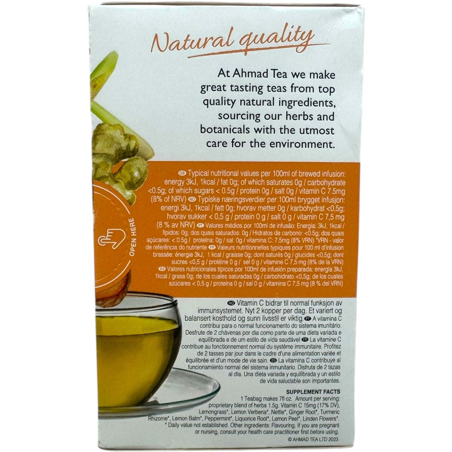 Ahmad Tea Immune Boosting Tea Blend - Herbal Support for Wellness and Vitality