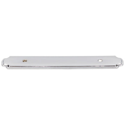 6-1/8" O.L. (96 mm Center-to-Center) Polished Chrome Pull Backplate