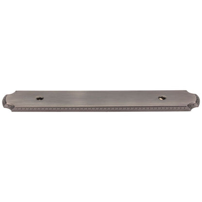 6-1/8" O.L. (96 mm Center-to-Center) Satin Nickel Rope Pull Backplate