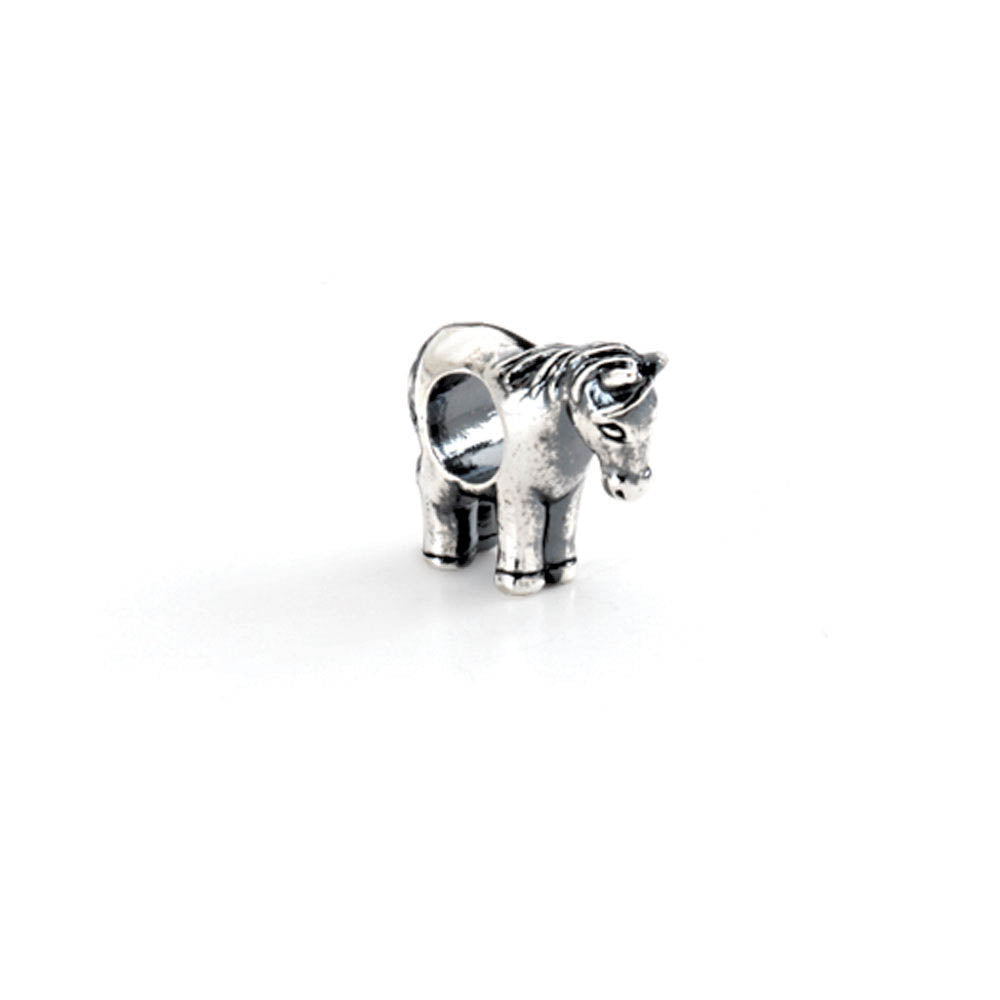 Sterling Silver Standing Horse Bead Charm