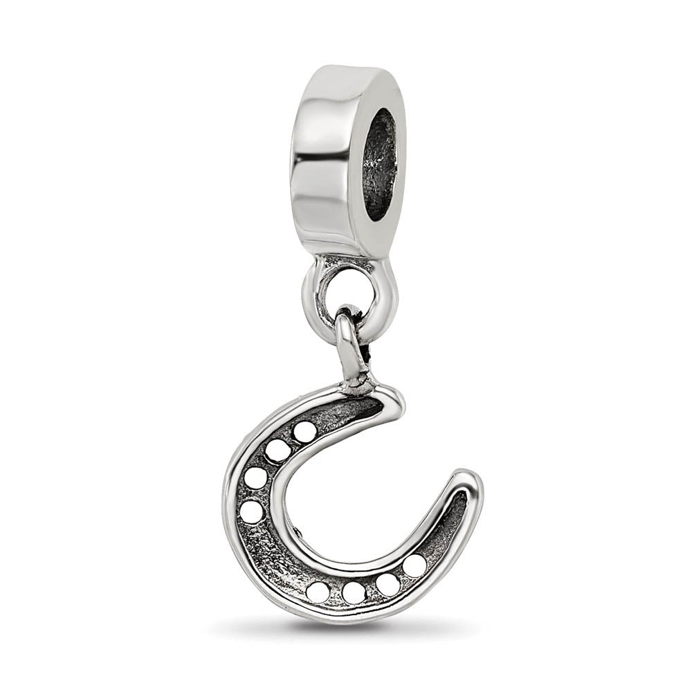 Sterling Silver Horseshoe Dangle Bead Charm