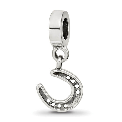 Sterling Silver Horseshoe Dangle Bead Charm