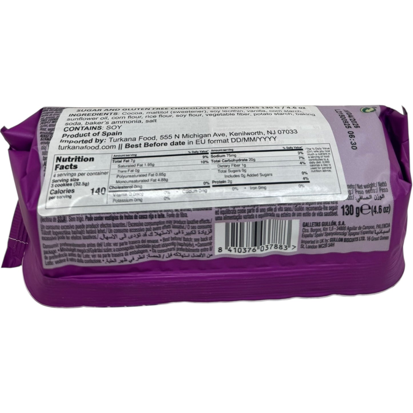 Gullon Chocolate Chip Cookies - Deliciously Crunchy Treats with Rich Chocolate Flavor