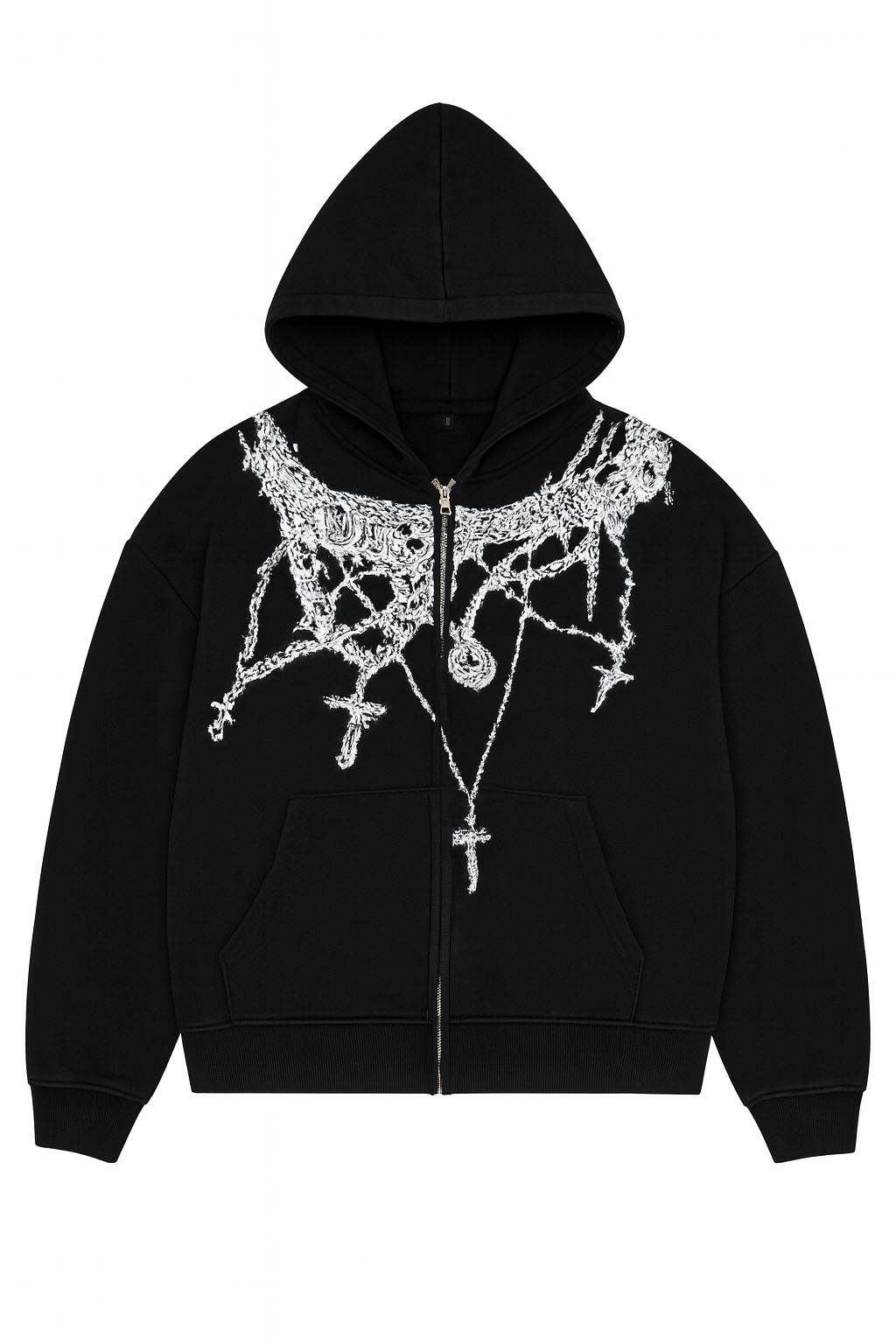 *Breaking Chains Zip-Up (Black/White)