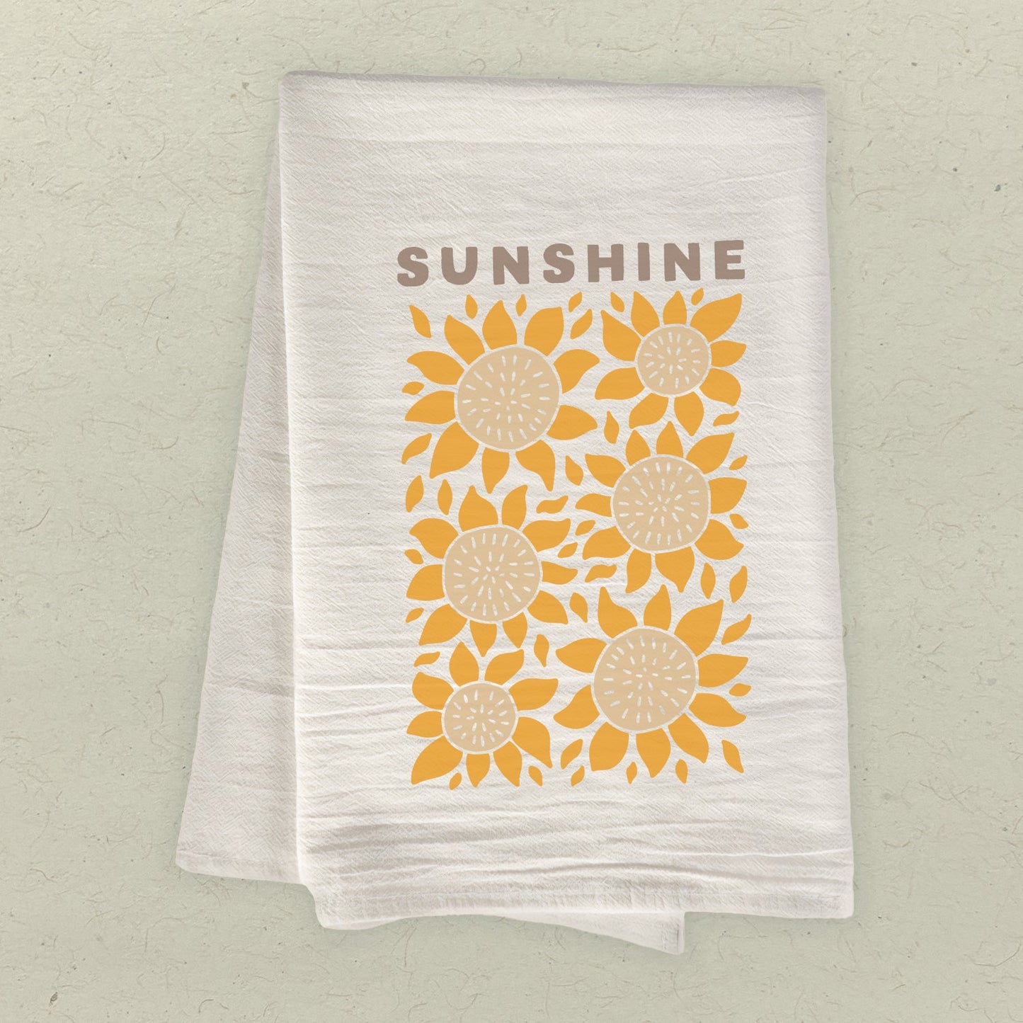 Sunflower Poster - Cotton Tea Towel