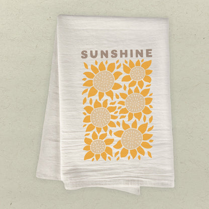 Sunflower Poster - Cotton Tea Towel