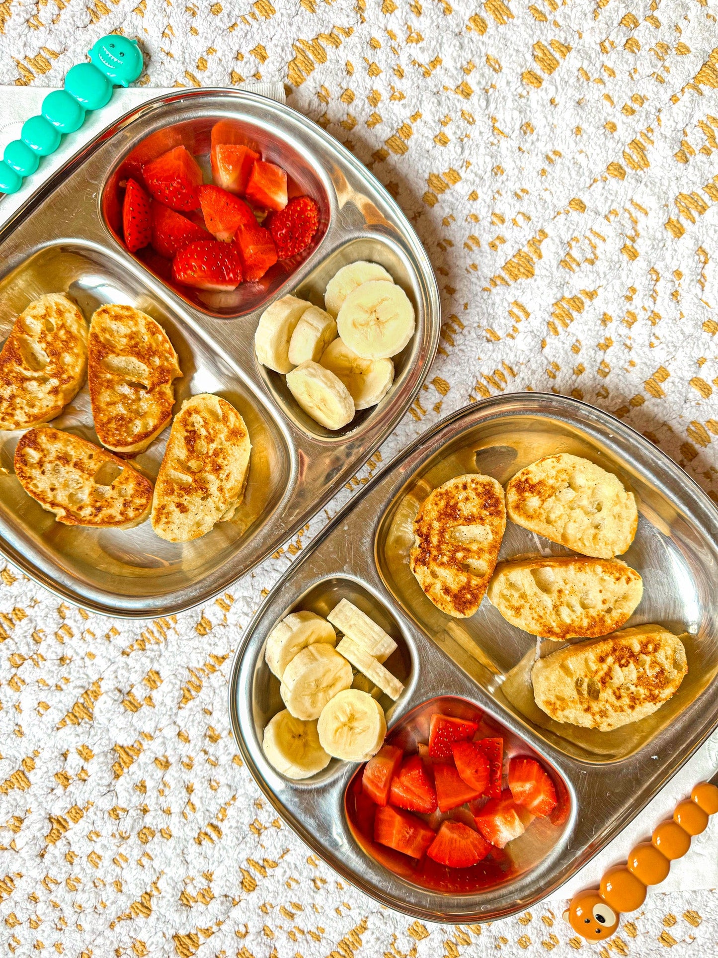 Unicorn Stainless Steel Divided Plate Set (Two)