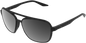 100% Kasia Aviator Sunglasses - Round - Matte Black - Black Mirror 61042-019-61