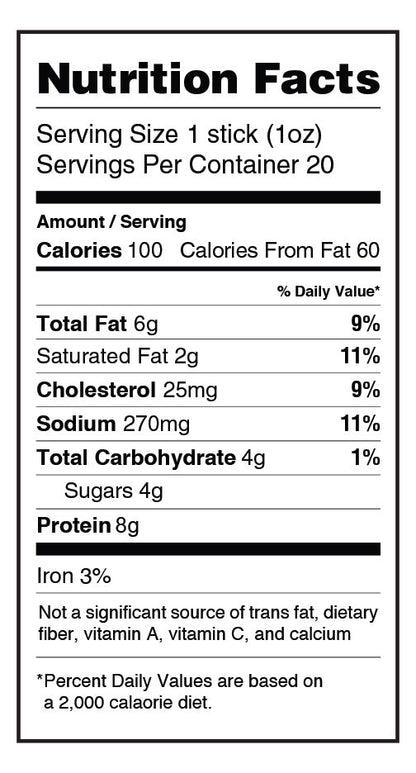 Tangy BBQ Flavor Snack Sticks - 20 count