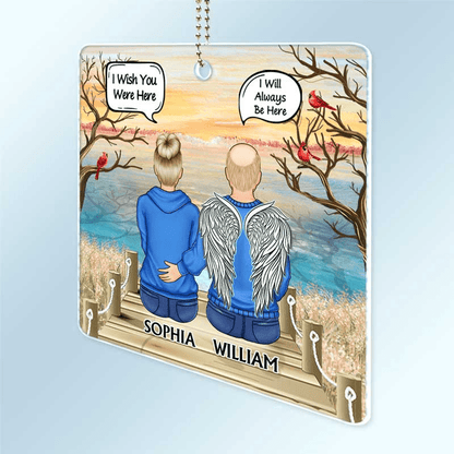 It's Hard To Live Without You I Miss You - Memorial Gift For Family, Friends, Siblings - Personalized Acrylic Car Hanger