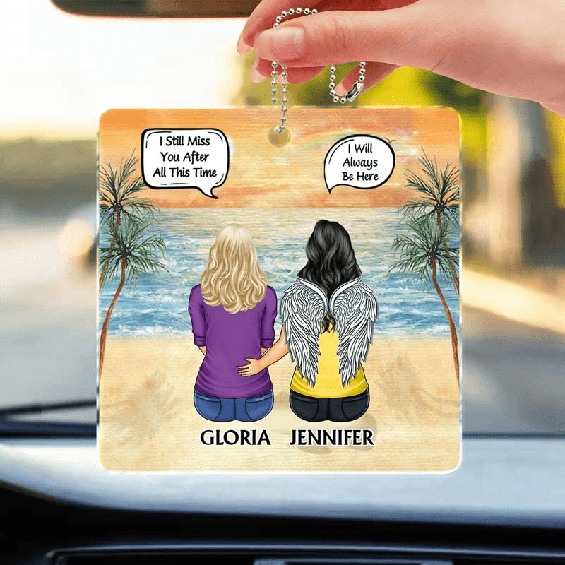 It's Hard To Live Without You I Miss You - Memorial Gift For Family, Friends, Siblings - Personalized Acrylic Car Hanger