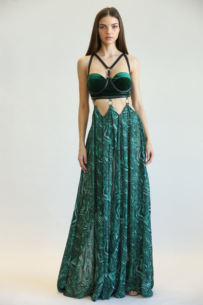 Velvet & Cheetah Chic Dress