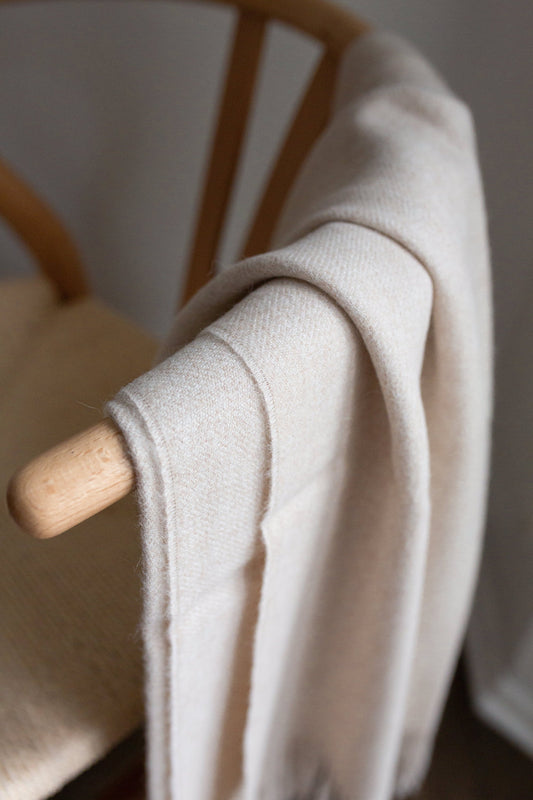 Encanto Alpaca Throw - Alabaster | Blankets | Kitchen + Metal