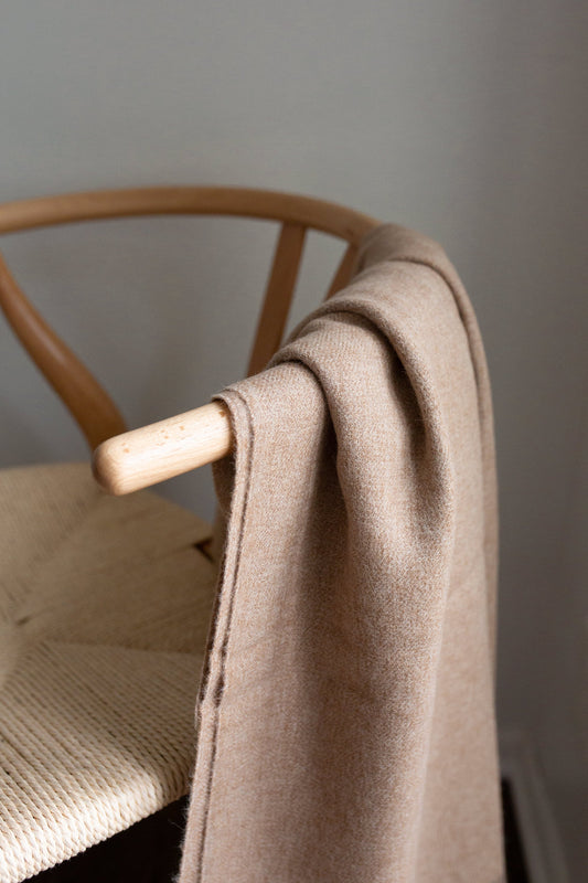 Encanto Alpaca Throw - Sandy Beige | Blankets | Kitchen + Metal