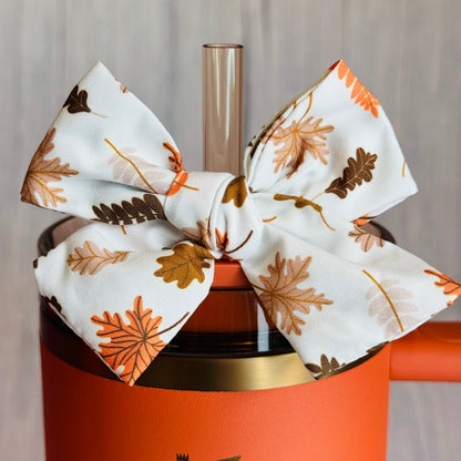 Fall Leaves Tumbler Bow