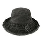 Frayed Bucket Hat - Wide Brim Cotton - UPF 50+ Sun Protection - One Size