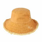 Frayed Bucket Hat - Wide Brim Cotton - UPF 50+ Sun Protection - One Size