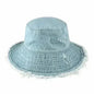Frayed Bucket Hat - Wide Brim Cotton - UPF 50+ Sun Protection - One Size