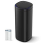 Black Motion Sensor Stainless Steel 13 gallon Trash Can with Ozone Button