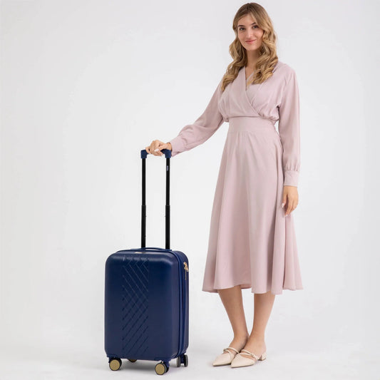 Diamond Expandable Chic Carry-on Suitcase
