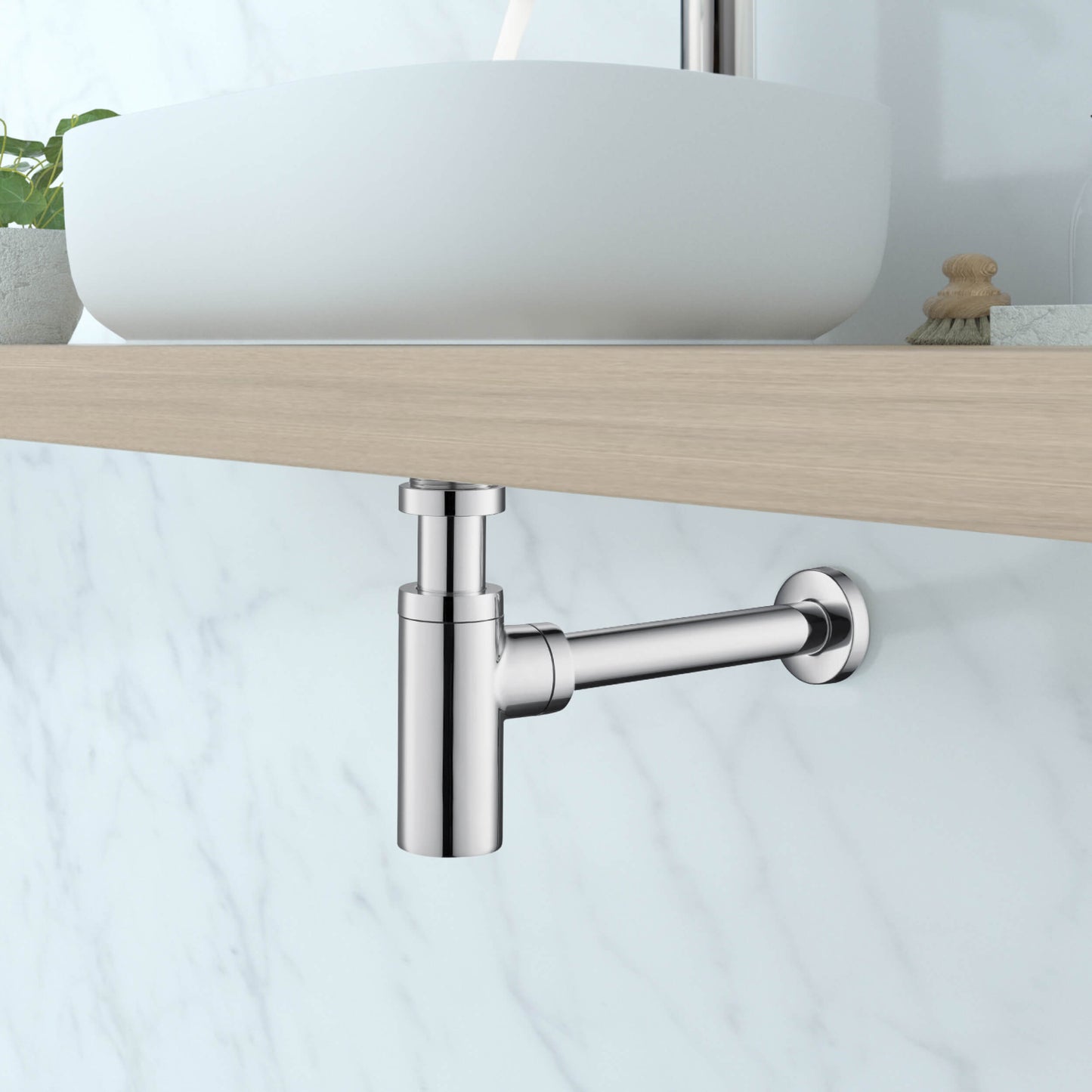 Bathroom Sink Decorative Round Bottle Trap