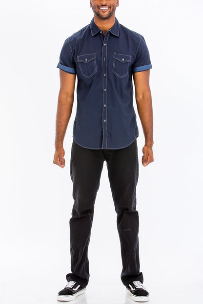 Outline Stitch Two Pocket Shirt