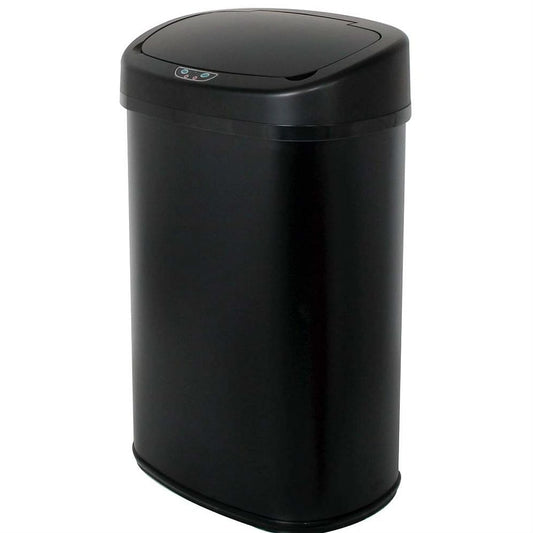 Black 13-Gallon Kitchen Trash Can with Touch Free Motion Sensor Lid | Trash Cans | Kitchen [Metal] | Kitchen + Metal