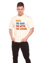 Papa, the Man, the Myth, the Legend Men's Bamboo Viscose/Organic Cotton Short Sleeve Graphic T-Shirt