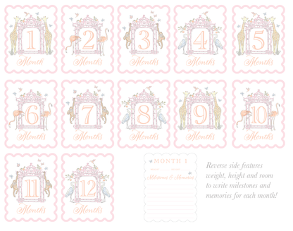 Watercolor Baby Milestone Cards